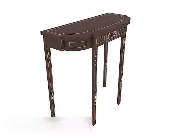 European Solid Wood Traditional Side Table 3d model European Solid Wood Traditional Side Table 3d model