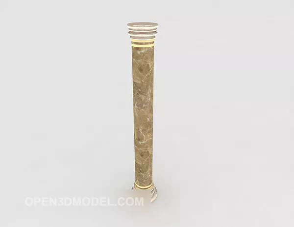 European Stone Pillar 3d model European Stone Pillar 3d model