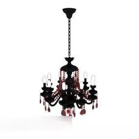 European Streamlined Process Chandelier 3d model