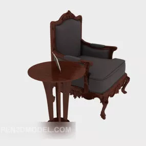 European-style Gorgeous Single Sofa 3d model