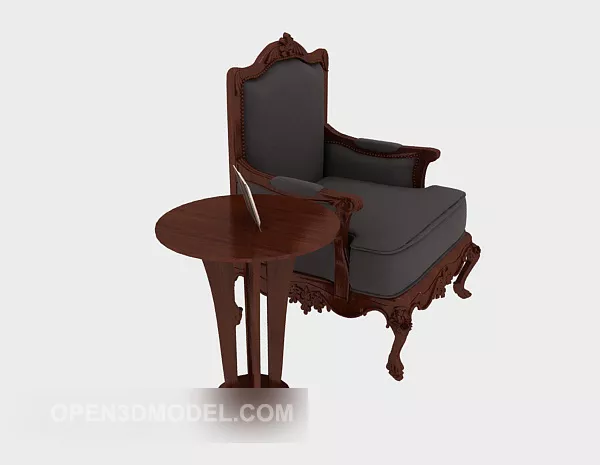 European-style Gorgeous Single Sofa 3d model European-style Gorgeous Single Sofa 3d model