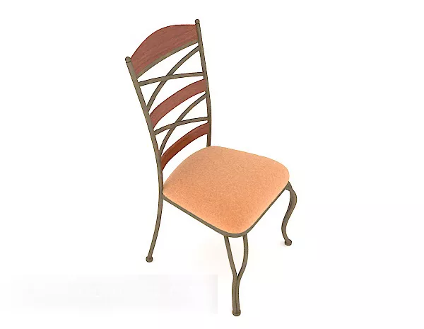 European Style Back-to-back Home Chair 3d model European Style Back-to-back Home Chair 3d model