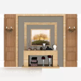 European Style Background Wall 3d model