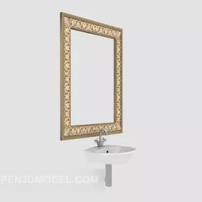 European Style Bathroom Mirror 3d model