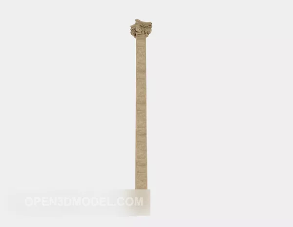 Construction Column Stone Column With Base 3d model
