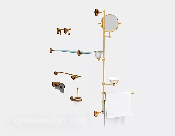 European Beautiful Bathroom Small Piece 3d model European Beautiful Bathroom Small Piece 3d model