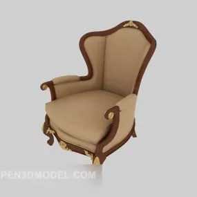 European Style Beautiful Single Sofa 3d model