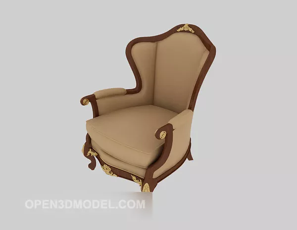 European Style Beautiful Single Sofa 3d model European Style Beautiful Single Sofa 3d model