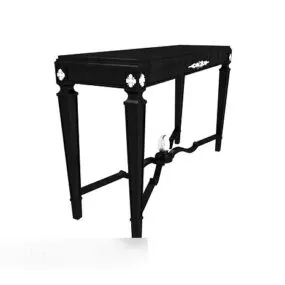 European Vintage -style Black Entrance Hall Cabinet 3d model