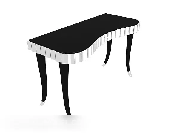 European Style Black Side Table 3d model European Style Black Side Table 3d model