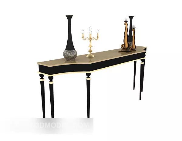 European Vintage Style Classical Side Table 3d model European Vintage Style Classical Side Table 3d model