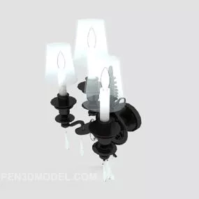 European Style Classical Wall Lamp Design 3d model