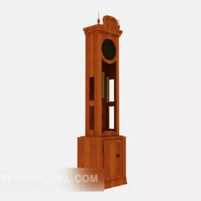 European Style Wooden Clock Tower Furniture 3d model