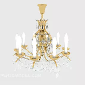 European Style Craft Home Chandelier Design 3d model