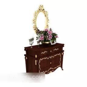 European Style Decoration Hall Cabinet 3d model