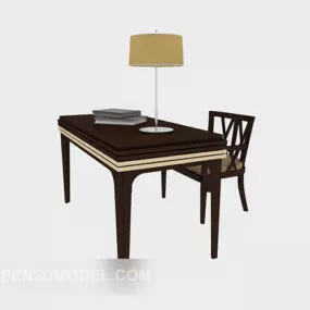 European Style Desk Chair Lamp 3d model
