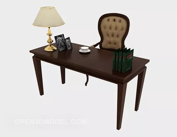 European Style Desk Chair 3d model European Style Desk Chair 3d model