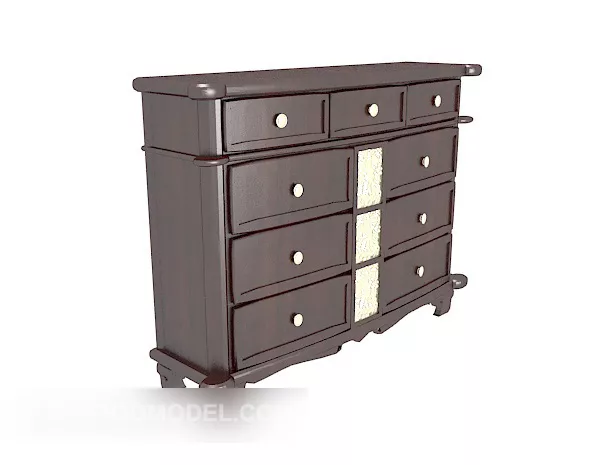 European Style Drawer Cabinet 3d model European Style Drawer Cabinet 3d model