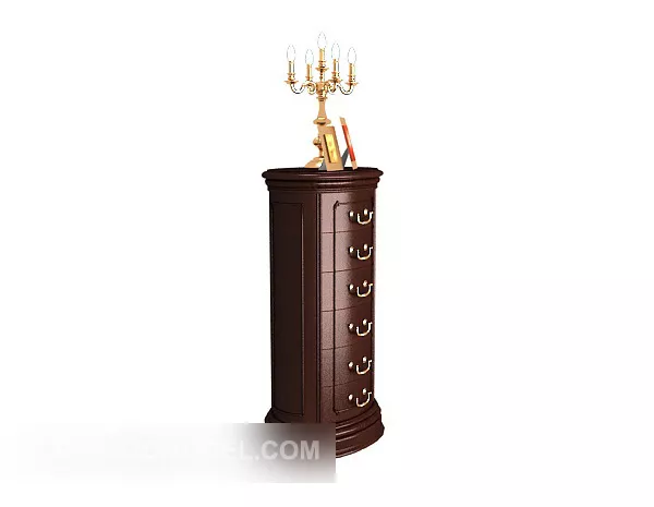 European Style Drawer Side Cabinet 3d model European Style Drawer Side Cabinet 3d model
