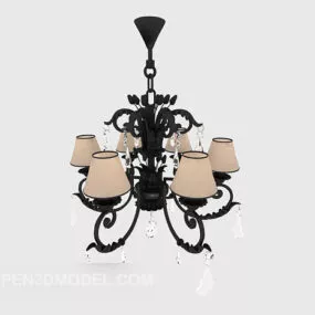 European Style Exquisite Chandelier 3d model