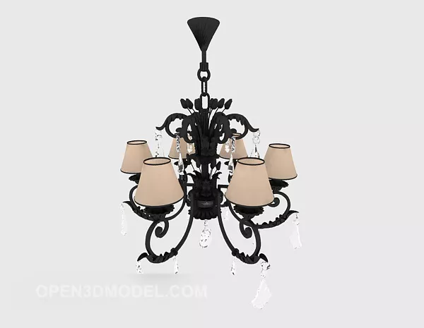 European Style Exquisite Chandelier 3d model European Style Exquisite Chandelier 3d model