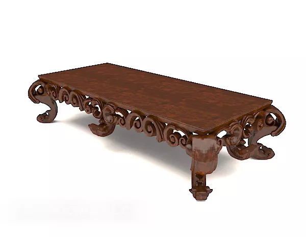 European Style Exquisite Coffee Table Wooden 3d model European Style Exquisite Coffee Table Wooden 3d model
