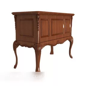 European Vintage Style Exquisite Side Cabinet 3d model