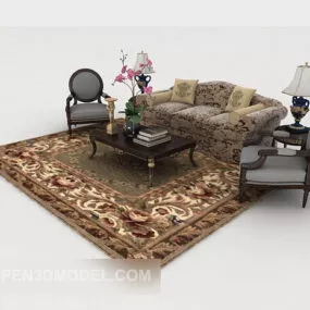 European-style Luxury Sofa Sets 3d model
