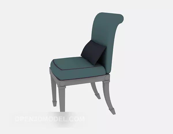 European Style Home Chair Fabric 3d model European Style Home Chair Fabric 3d model