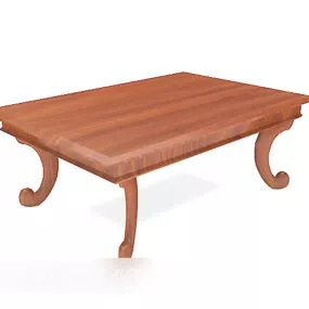 European Style Wooden Home Coffee Table 3d model