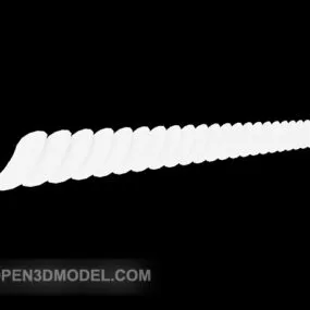 European Style Home Corner Molding 3d model