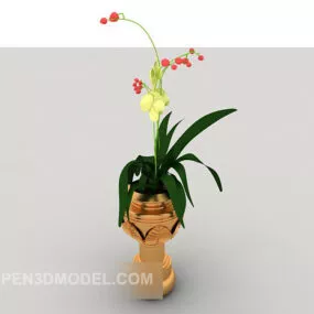 European Style Home Potted Plant 3d model