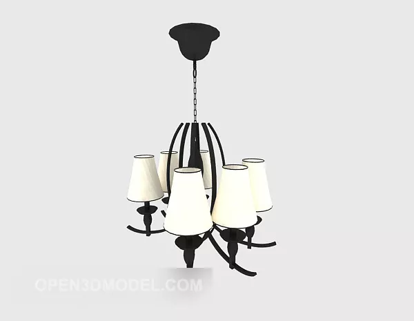European-style Home Minimalist Chandelier 3d model European-style Home Minimalist Chandelier 3d model