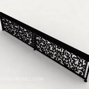 European Style Home Railing 3d model
