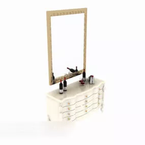 European Style Home Room Cabinet 3d model