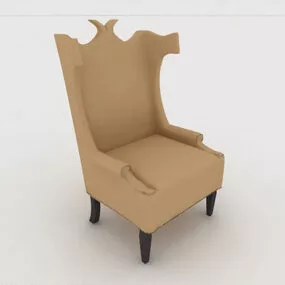 European-style Home Single Sofa 3d model