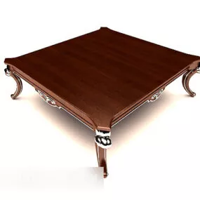 European-style Home Solid Wood Coffee Table 3d model