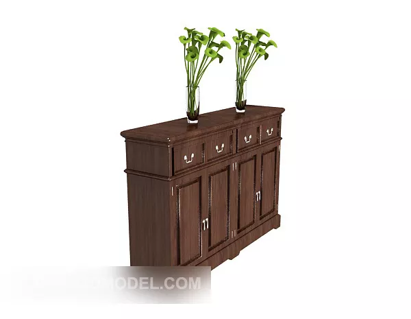 European-style Home Solid Wood Drawer Cabinet 3d model European-style Home Solid Wood Drawer Cabinet 3d model