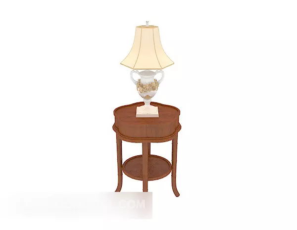 European Style Home Solid Wood Side Table 3d model European Style Home Solid Wood Side Table 3d model