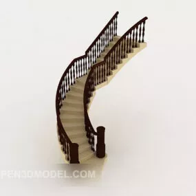 European Style Home Stair 3d model