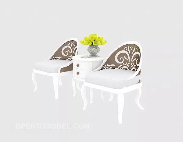 European Style Home Wooden Chair 3d model European Style Home Wooden Chair 3d model