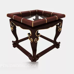 European Vintage Style Lace Coffee Table 3d model