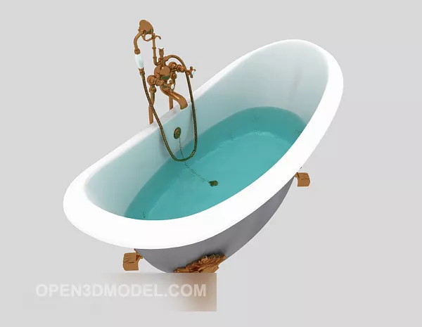 Bathroom Corner Tub 3d model