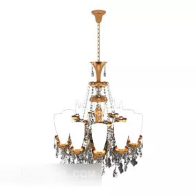 European Style Luxury Chandelier 3d model