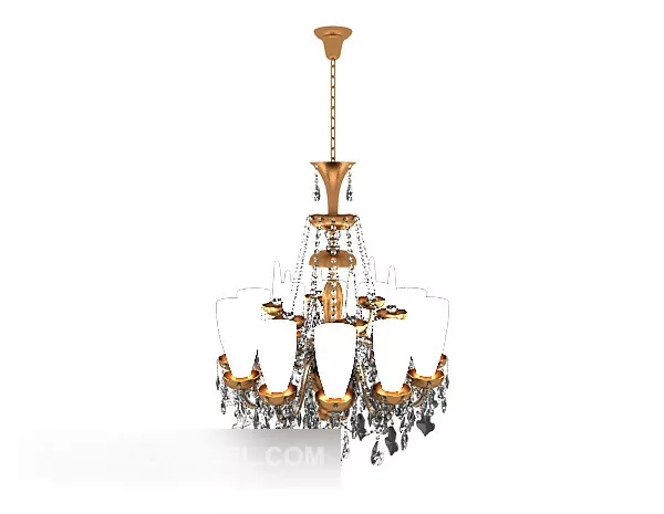 European Style Luxury Chandelier 3d model European Style Luxury Chandelier 3d model