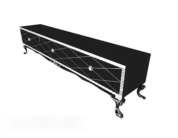 European Vintage Style Minimalist Tv Cabinet 3d model European Vintage Style Minimalist Tv Cabinet 3d model