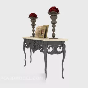 European-style Minimalist Entrance Hall Cabinet 3d model