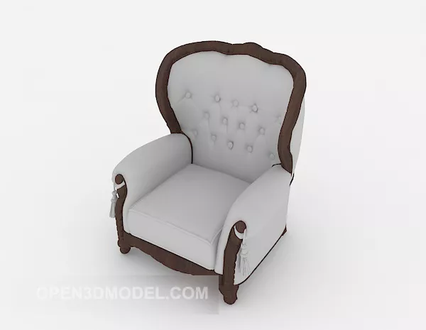 European-style Minimalist Gray Single Sofa 3d model European-style Minimalist Gray Single Sofa 3d model