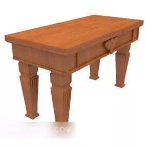 European Style Practical Home Desk 3d model
