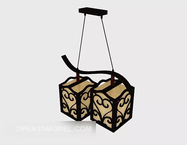 European Style Retro Chandelier 3d model European Style Retro Chandelier 3d model
